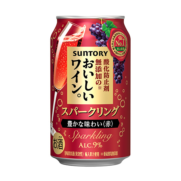 包裝設(shè)計欣賞不添加抗氧化劑的美味葡萄酒。 火花環(huán)＜紅＞ (三得利) (圖1)